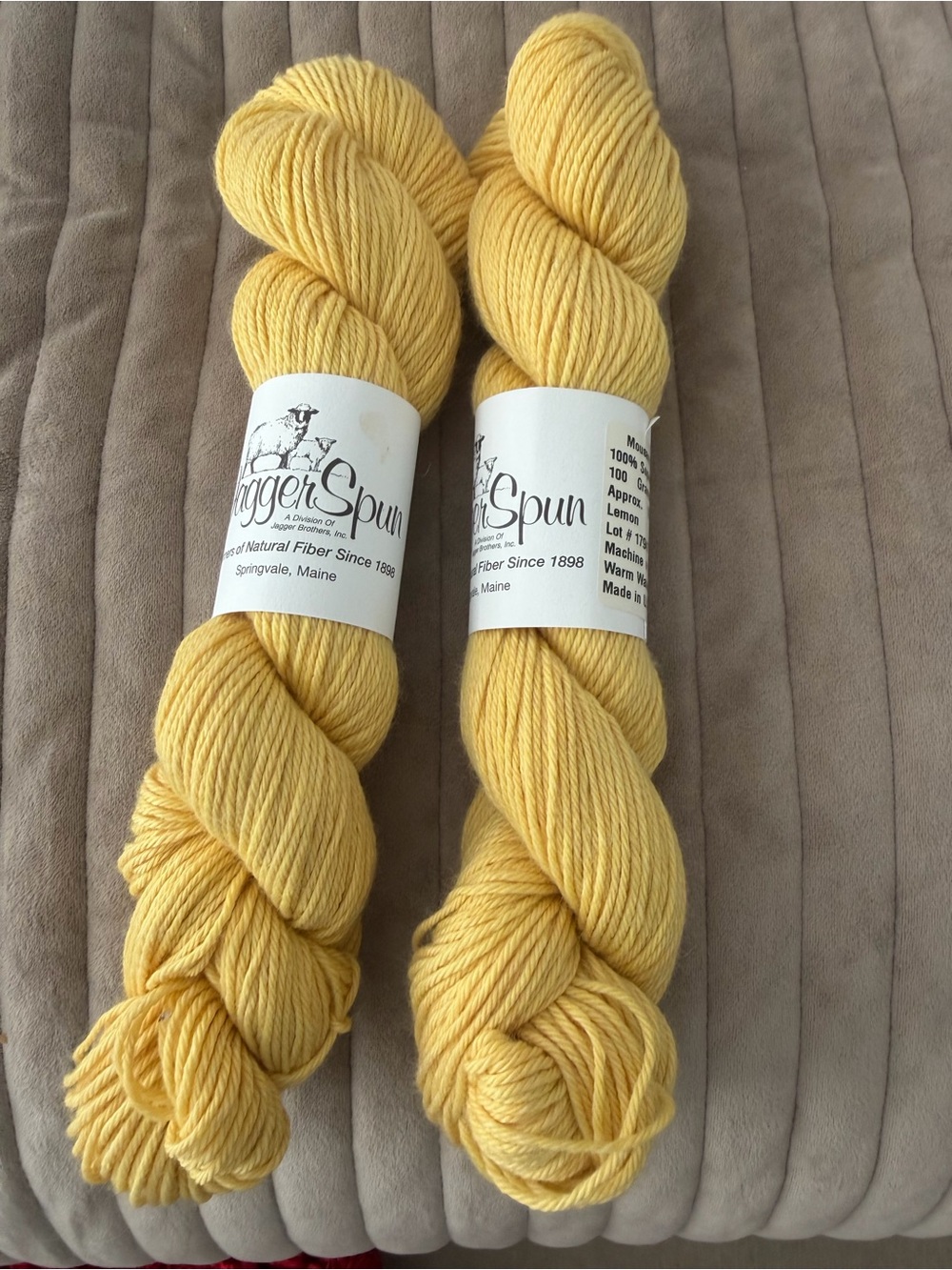 Jagger spun premium yarn Lemon Yellow 100% Wool Yarn -